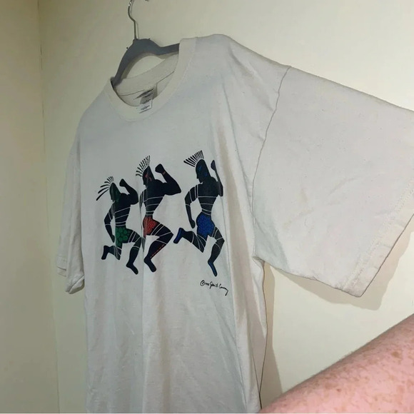 Men’s Vintage 90’s John A Conway  Artist Dancing People Graphic T-Shirt Size L - Picture 6 of 14